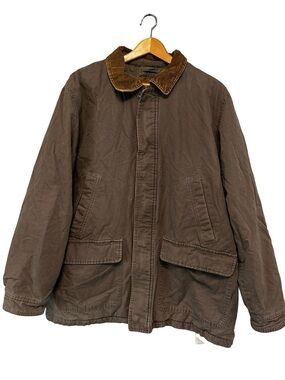 Sonoma Green Barn Jacket XL Canvas Field Coat Corduroy Collar Workwear Chore